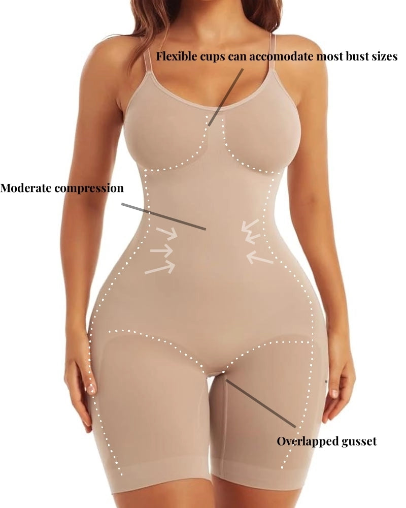 Simone Seamless Tummy Control Bodysuit Full Body Shapewear