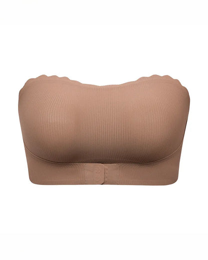 Sabrina Seamless Wireless Scallop Edge Strapless Bra
