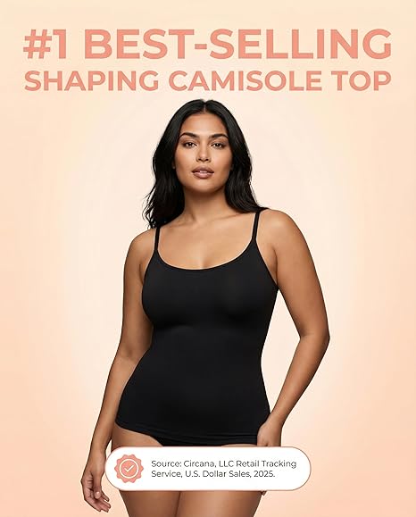 Starla Scoop Neck Cami Body Shaper Tummy Control Tank Top
