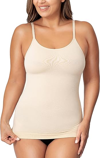Starla Scoop Neck Cami Body Shaper Tummy Control Tank Top