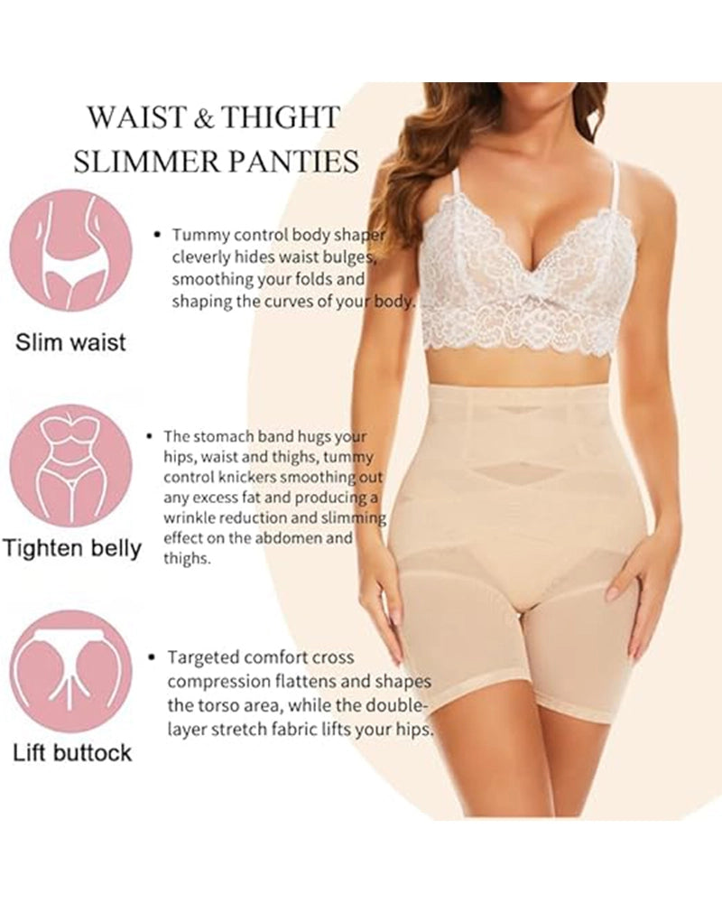 Callie Comfort High Waisted Shaper Shorts Seamless No Roll Thigh Slimmer