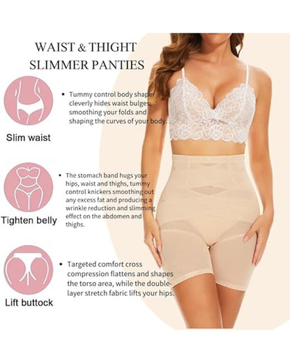Callie Comfort High Waisted Shaper Shorts Seamless No Roll Thigh Slimmer