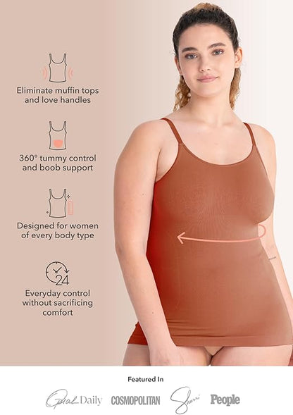 Claire Scoop Neck Cami Body Shaper - Shapewear Tummy Control Tank Top