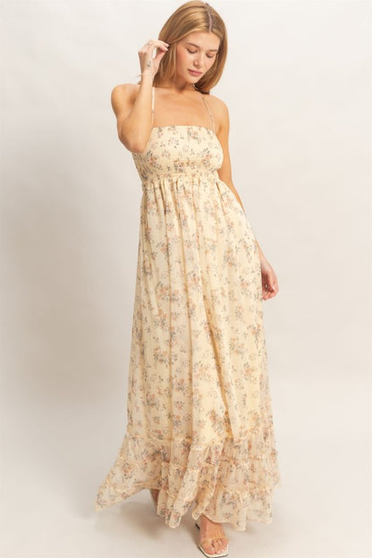 Nora Smocked Floral Maxi Dress