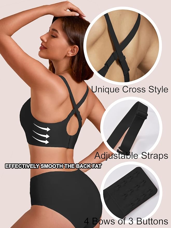 Rebecca Jelly Push Up V Mesh Bra Seamless Soft No Underwire Everyday Tshirt Bra