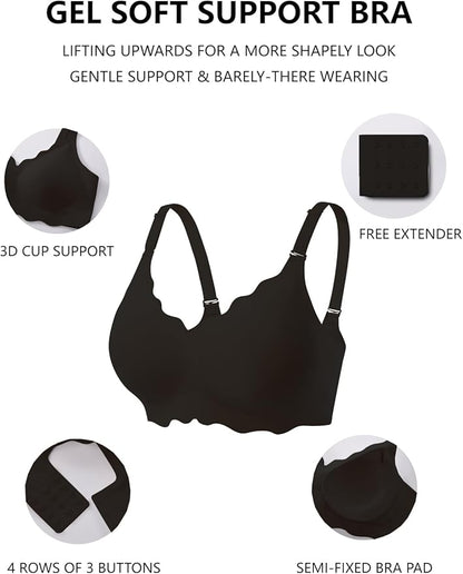 Sammy Jelly Push Up Bra Seamless Soft No Underwire Everyday Tshirt Bra
