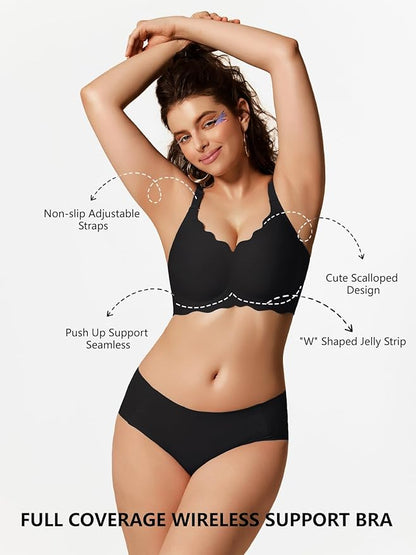 Sammy Jelly Push Up Bra Seamless Soft No Underwire Everyday Tshirt Bra