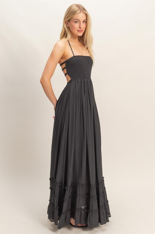 Giselle Smocked Halter Maxi Dress