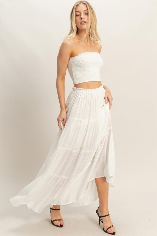 Malibu Smocked Tube & Tiered Skirt Set