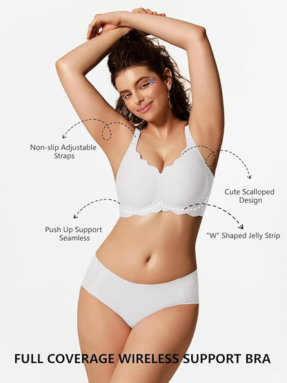 Sammy Jelly Push Up Bra Seamless Soft No Underwire Everyday Tshirt Bra