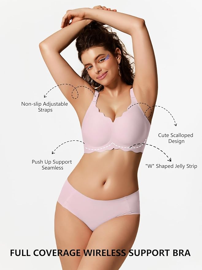 Sammy Jelly Push Up Bra Seamless Soft No Underwire Everyday Tshirt Bra