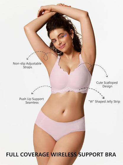Sammy Jelly Push Up Bra Seamless Soft No Underwire Everyday Tshirt Bra