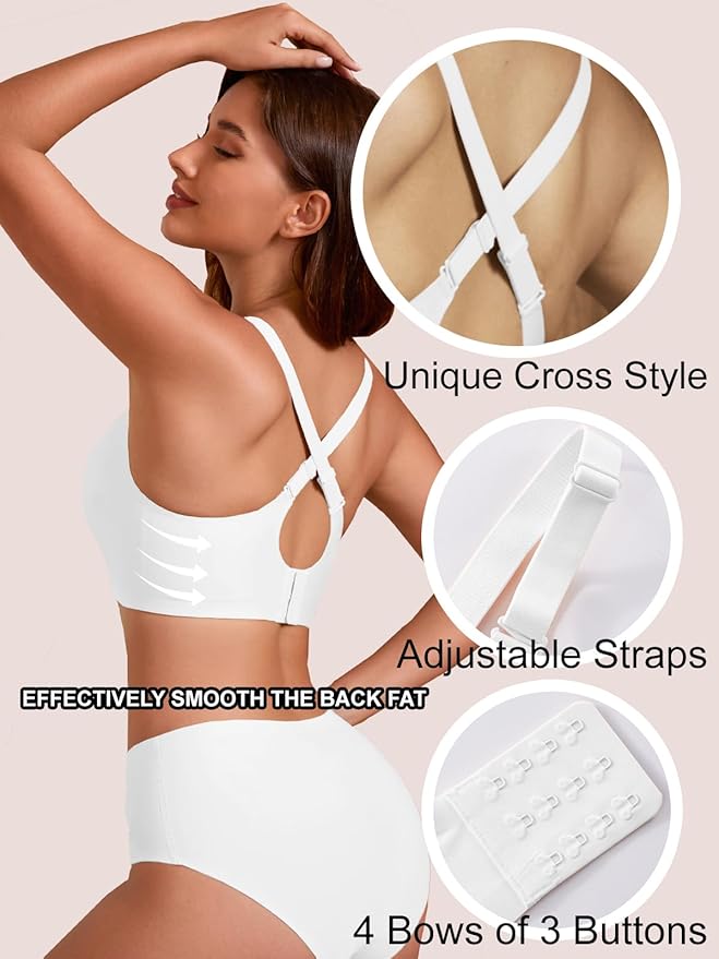 Rebecca Jelly Push Up V Mesh Bra Seamless Soft No Underwire Everyday Tshirt Bra